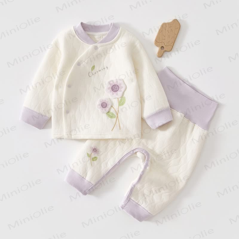 CHARMING 2-teiliges Baby-Set mit Blume - Lila - 18-24M - image 1