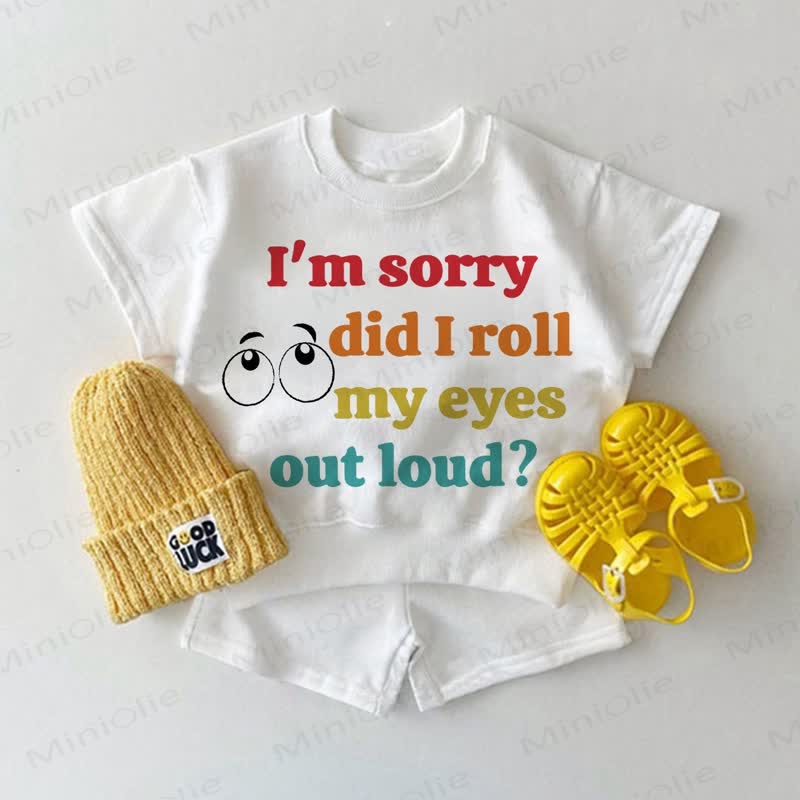 I'M SORRY DID I ROLL MY EYES OUT LOUD? 2-teiliges weißes Baby Set - Weiß - 2-3J - image 1