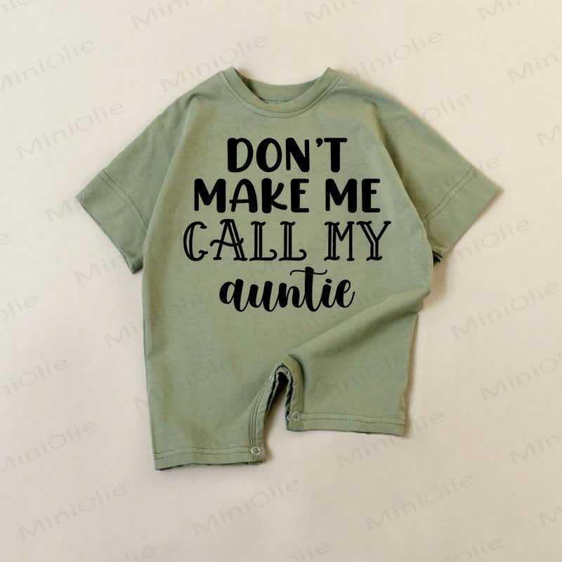 DON'T MAKE ME CALL MY AUNTIE Baby Strampler - Grün - 18-24M - image 1