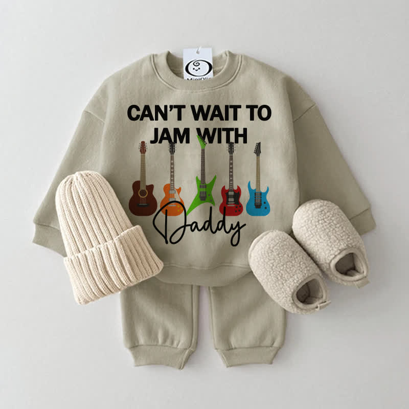 CAN'T WAIT TO JAM WITH DADDY. 2-teiliges Baby - Set - Grau Grün - 2-3J - image 1