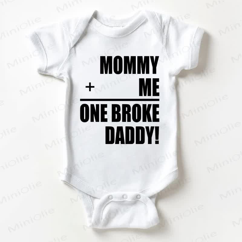 Mama + ich , ein kaputter DADDY! Weißer Baby Bodysuit - Weiß - 18-24M - image 1