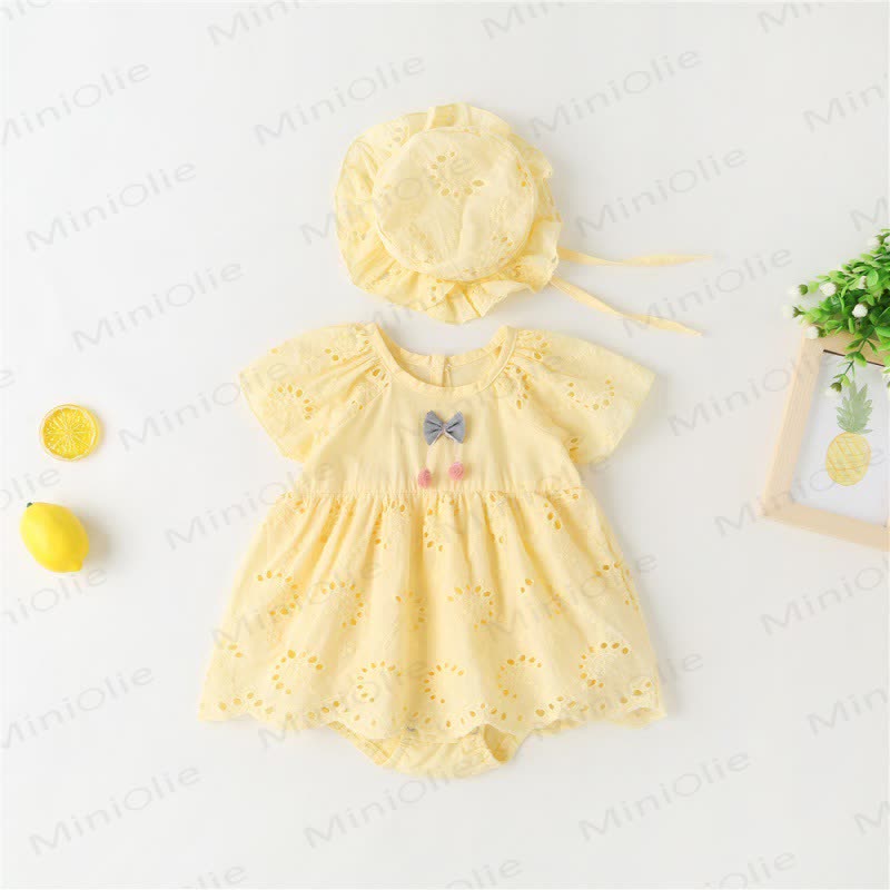 Baby Kirsche Bodysuit mit Hut - Gelb - 18-24M - image 1