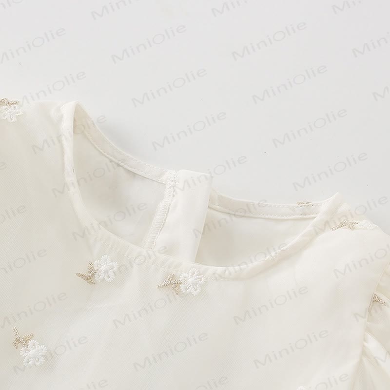 Weißes Kleid mit Blume für Kleinkind - image 2
