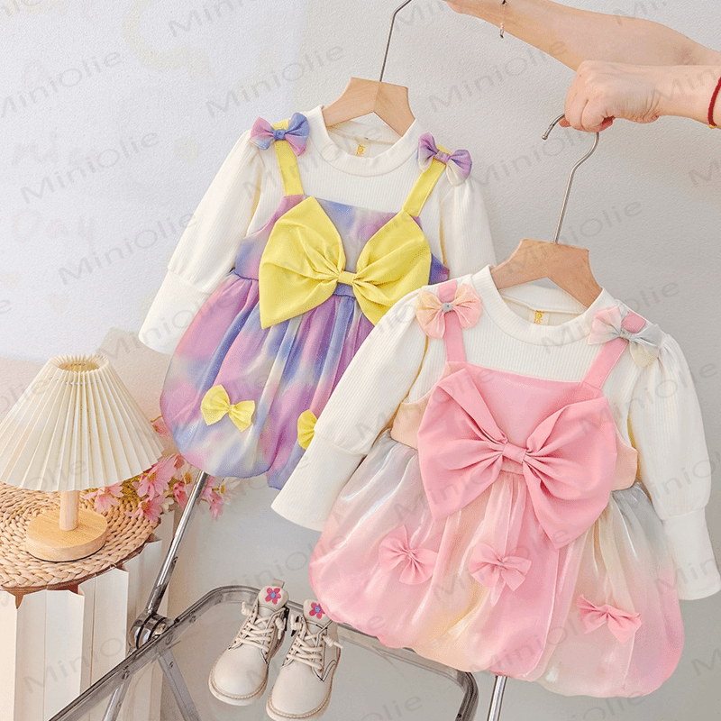 Baby Kleinkind Schöne Schleife Charmantes Kleid - image 1