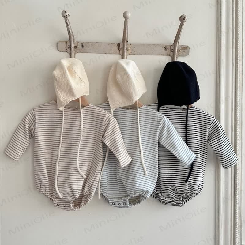Baby Bodysuit aus Streifen Baumwolle - image 2