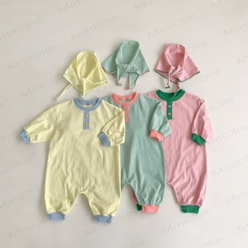 Baby - Strampler in Bonbonfarben mit Schal - image 1