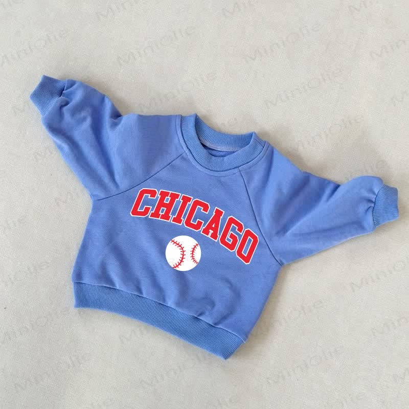 CHICAGO Baby Kleinkind Baseball Blau Sweatshirt - Blau - 3-5J - image 1