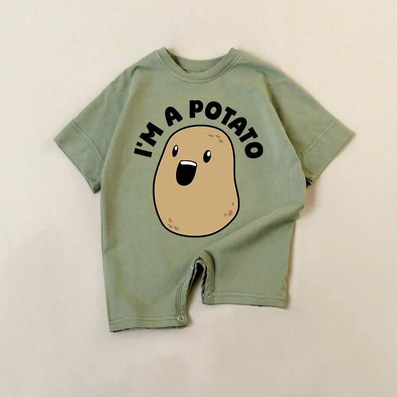 I'M A POTATO, grüner Baby Strampler - Grün - 18-24M - image 1