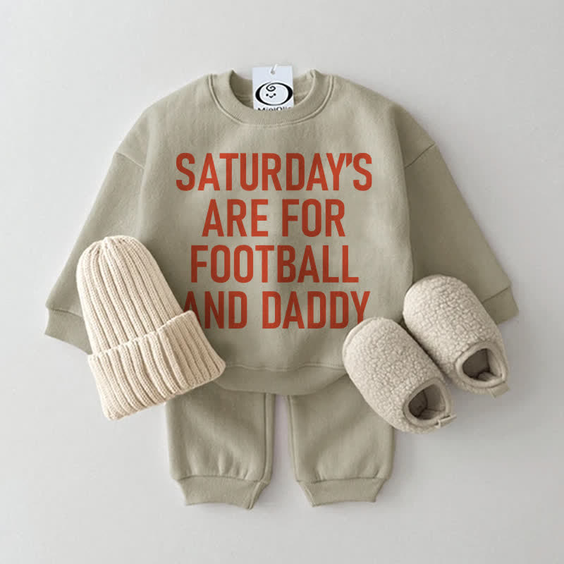 SATURDAY'S ARE FOR FOOTBALL AND DADDY Baby 2-teiliges Set - Grau Grün - 2-3J - image 1