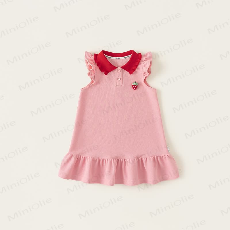 Kleinkind Rosa Erdbeere Rüschen Süß Kleid - Rosa - 10Y - image 1
