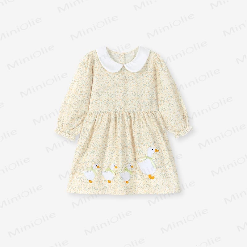 Kleinkind Bow Goose Gelbes Blumenkleid - Gelb - 6-7J - image 1