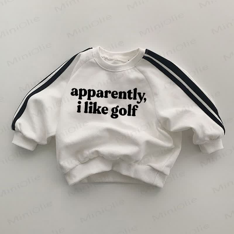 APPARENTLY I LIKE GOLF, weißes Baby Sweatshirt - Weiß - 2-3J - image 1