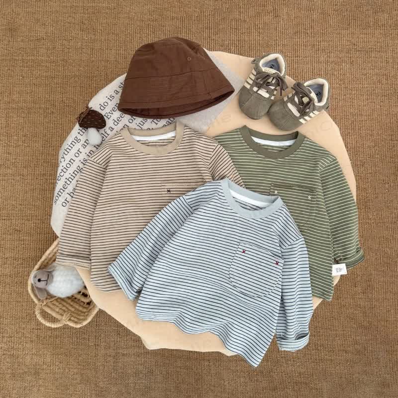 Streifen Baselayer-T-Shirt für Baby und Kleinkind - image 1