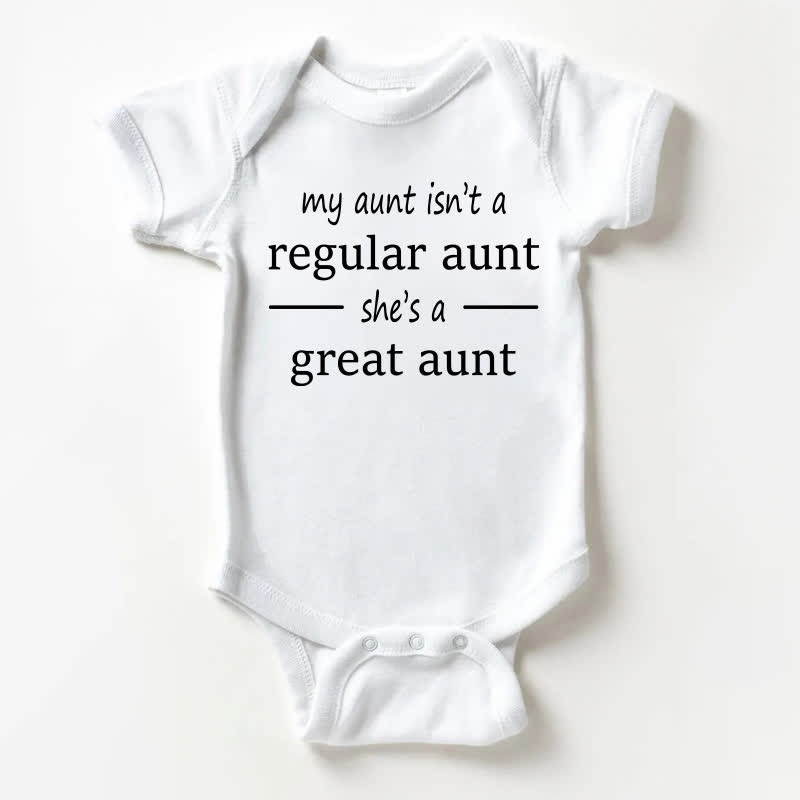 MY AUNT ISN'T A REGULAR AUNT SHE'S A GREAT AUNT, Bodysuit Baby - Weiß - 18-24M - image 1