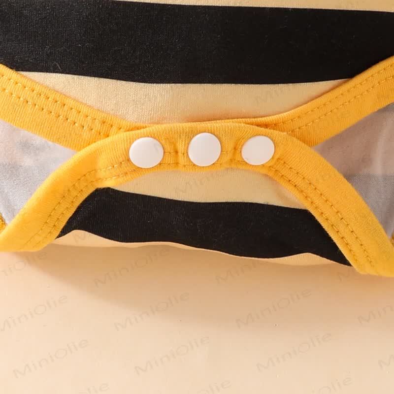 Baby 2-teiliges Biene Gelb Set mit Stirnband - image 6