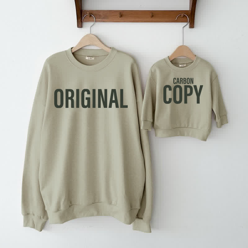 ORIGINAL/CARBON COPY Grau Grün Familien Sweatshirt  - Grau Grün - XL - image 1