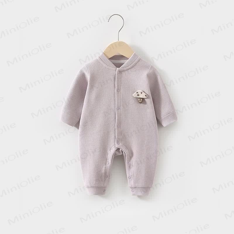 Baby Strampler mit Pilz-Patch und Waffel - Lila - 18-24M - image 4