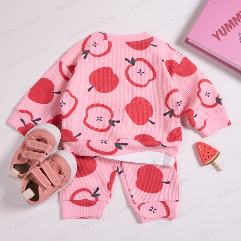 Baby Kleinkind Rosa Waffel 2-teiliges Set - image 2