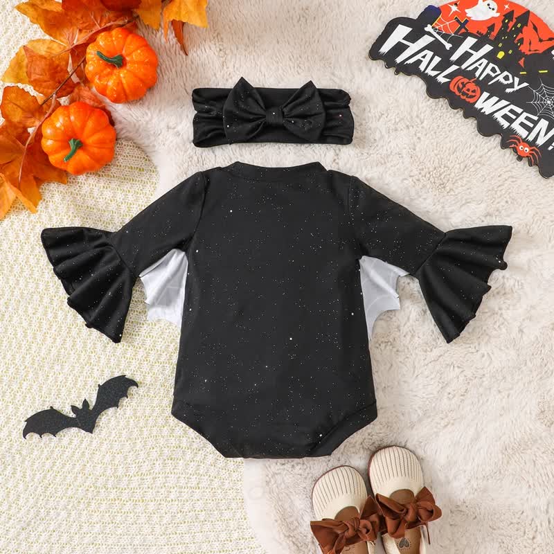 Baby Halloween Spinnennetz Bodysuit mit Stirnband - image 2