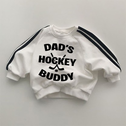 DADDY'S HOCKEY BUDDY Baby Weißes Sweatshirt - Weiß - 2-3J - image 1