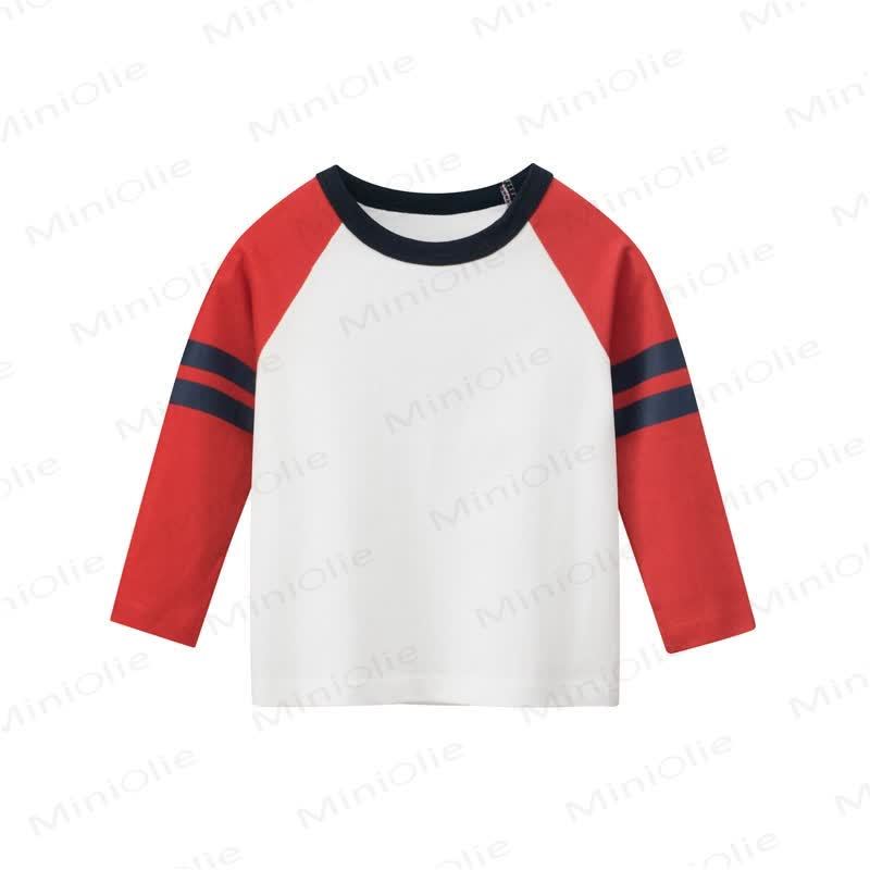Raglan-T-Shirt in Kontrastfarbe für Kind und Jungen - Weiß - 10Y - image 2