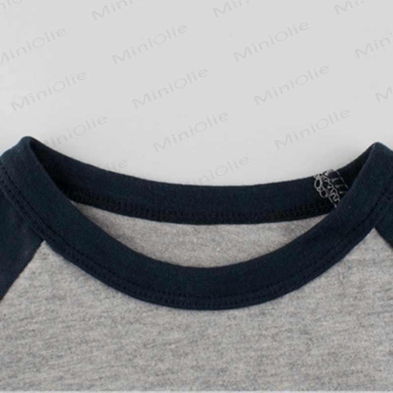 Raglan-T-Shirt in Kontrastfarbe für Kind und Jungen - image 5