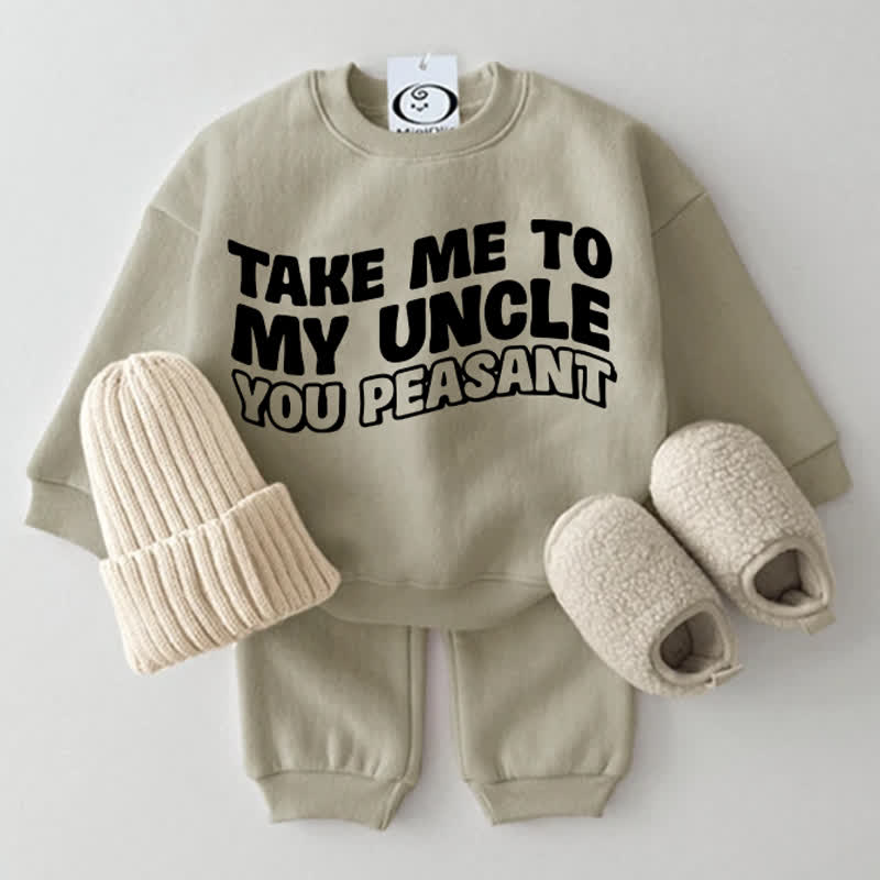 TAKE ME TO MY UNCLE YOU PEASANT Baby 2-teiliges Set - Grey Green - 2-3T - image 1