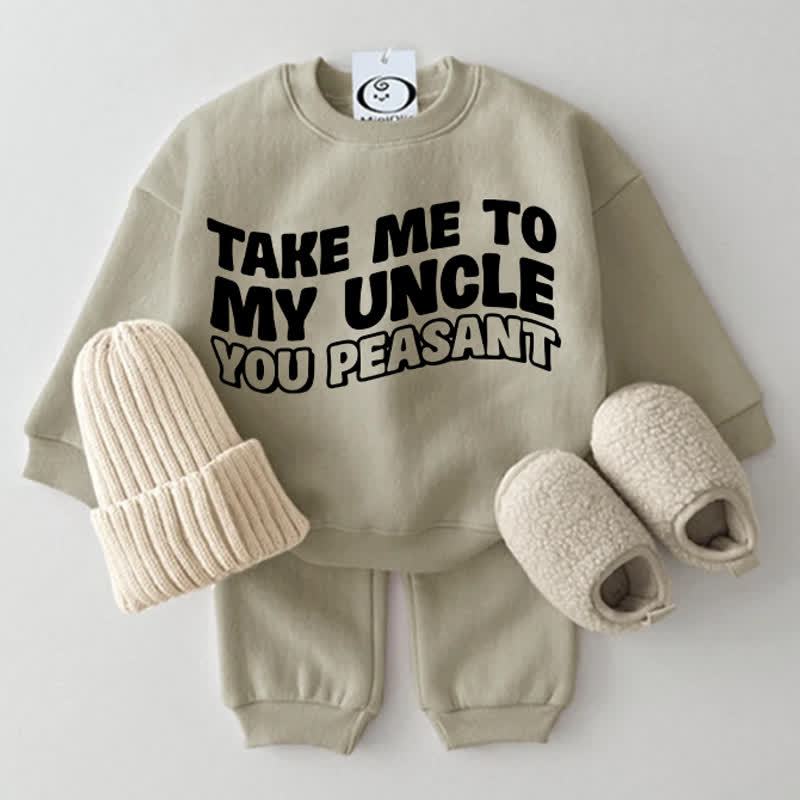 TAKE ME TO MY UNCLE YOU PEASANT Baby 2-teiliges Set - Grey Green - 2-3T - image 1