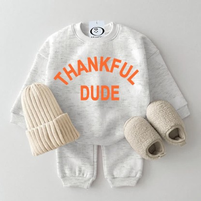 THANKFUL DUDE Baby 2-teiliges Hellgrau Set - Hellgrau - 2-3J - image 1