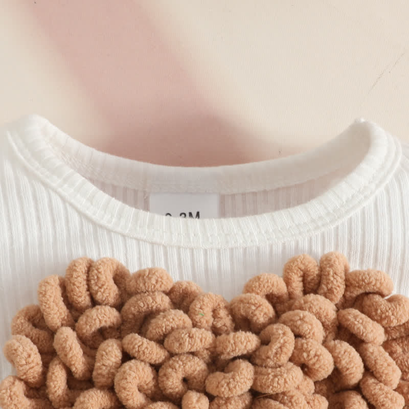 Baby Bodysuit mit geripptem Herz Rock und Stirnband - image 3