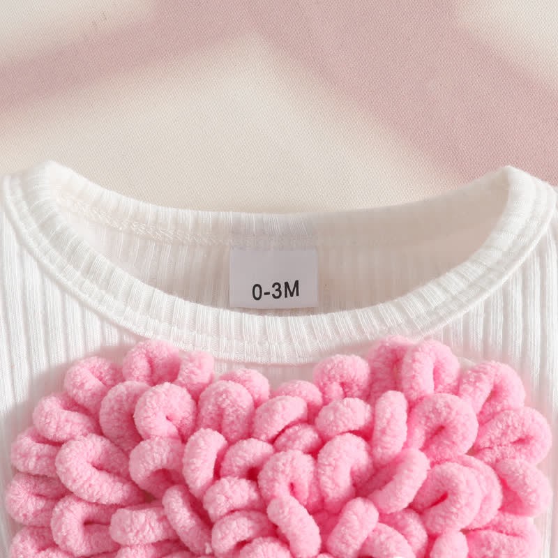 Baby Bodysuit mit geripptem Herz Rock und Stirnband - image 20