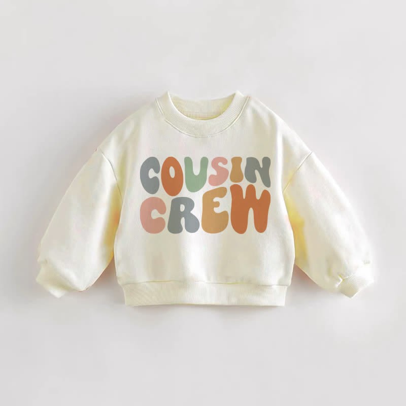 COUSIN CREW Baby Kleinkind Buchstaben Sweatshirt - Creme - 3-5J - image 1