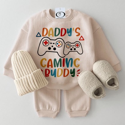 DADDY'S GAMING BUDDY Baby 2-teiliges Beige Set - Beige - 2-3J - image 1