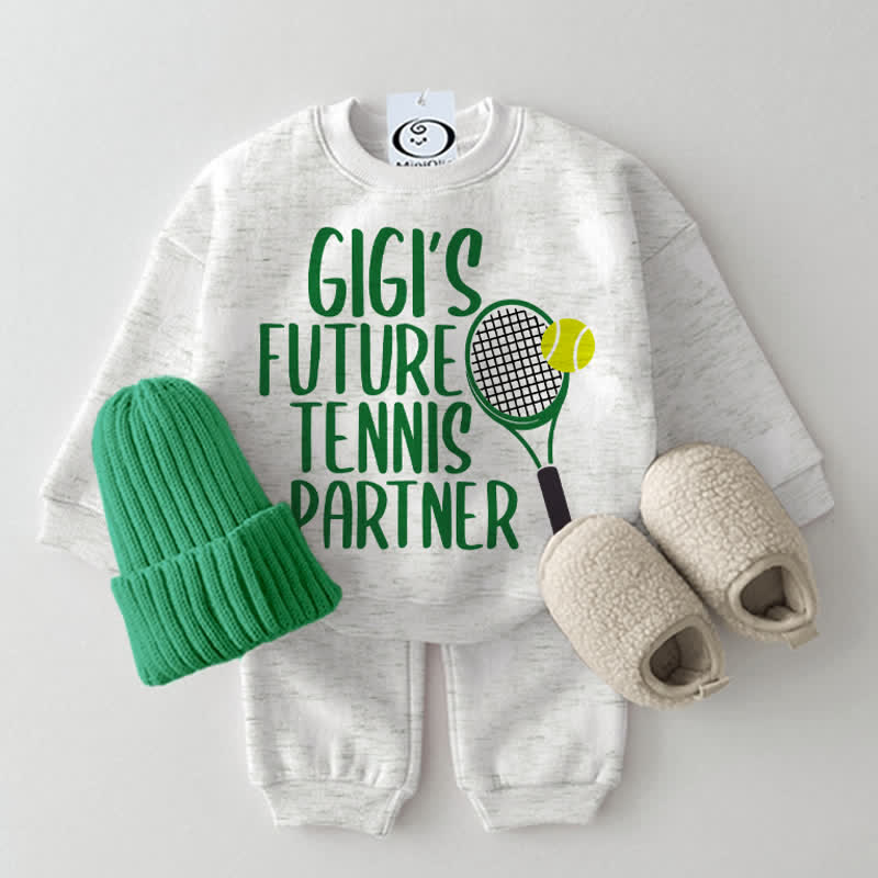 GIGI'S FUTURE TENNIS PARTNER Baby 2-teiliges Hellgrau Set - Hellgrau - 2-3J - image 1