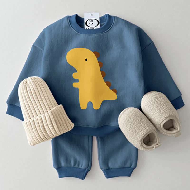 2-teiliges Sportanzug Set mit Blau Dinosaurier -Print für Baby - Blau - 2-3J - image 1