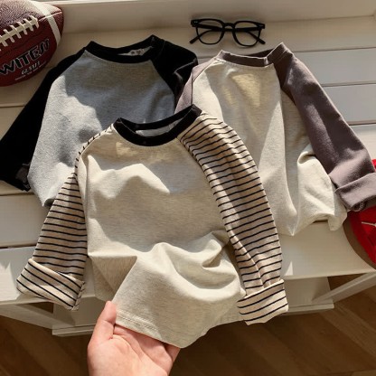 Raglan-Basisschicht-T-Shirt in Kontrastfarbe für Kinder - image 4