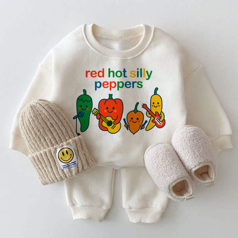RED HOT SILLY PEPPERS Weißes Sweatshirt Set für Baby , 2-teilig - Weiß - 2-3J - image 1