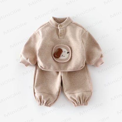 2-teiliges Set mit Welpen-Patch für Baby und Kleinkind - Khaki - 5-7J - image 7