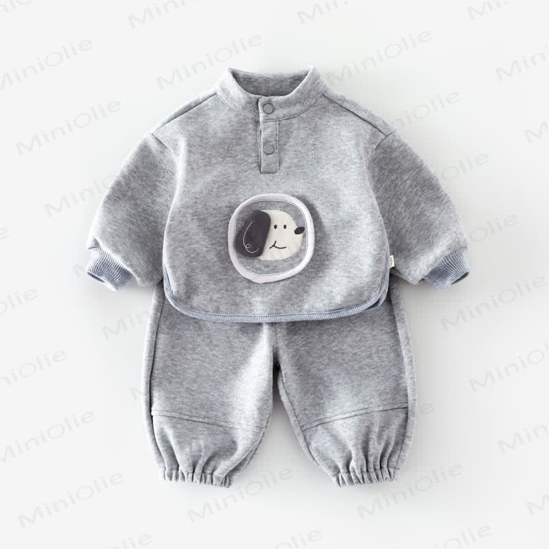 2-teiliges Set mit Welpen-Patch für Baby und Kleinkind - Grau - 5-7J - image 16