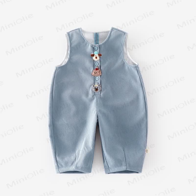 Cord Overalls mit Tier -Patch für Baby - Blau - 5-7J - image 16
