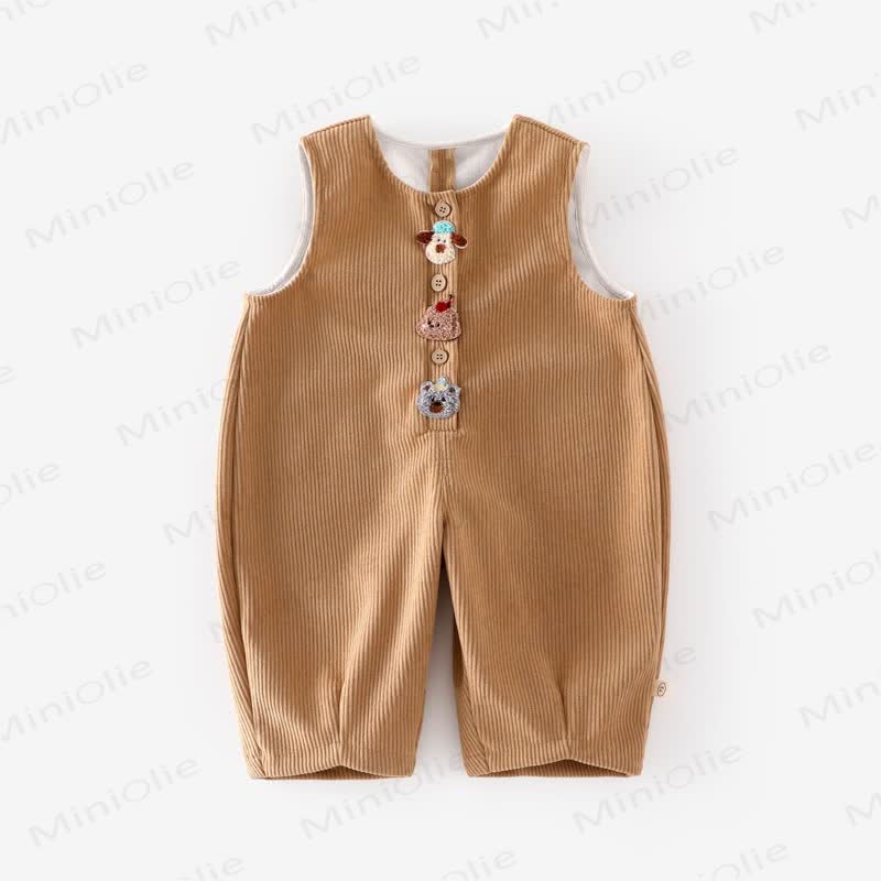 Cord Overalls mit Tier -Patch für Baby - Braun - 5-7J - image 5
