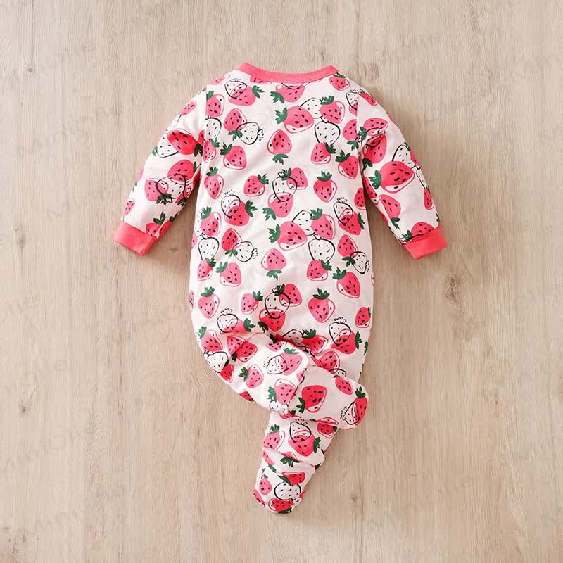 Baby Rosa mit Fußbedeckung in Erdbeere - image 2