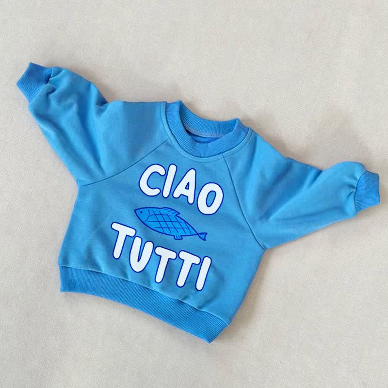 Blau Fisch Sweatshirt für Baby und Kleinkind von CIAO TUTTI - Blau - 3-5J - image 1