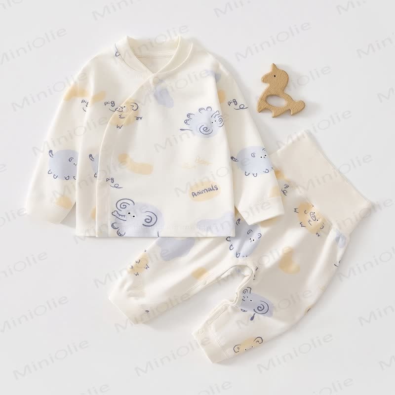 2-teiliges Baby Set mit Cartoon- Spitze und Hose - Elefant - 2-3J - image 2