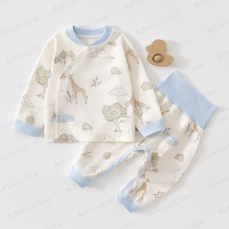 2-teiliges Baby Set mit Cartoon- Spitze und Hose - Giraffe - 2-3J - image 7