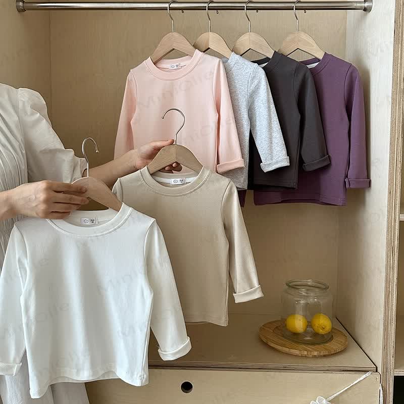 Einfarbig, einfarbiges Baselayer-T-Shirt für Kind - image 1