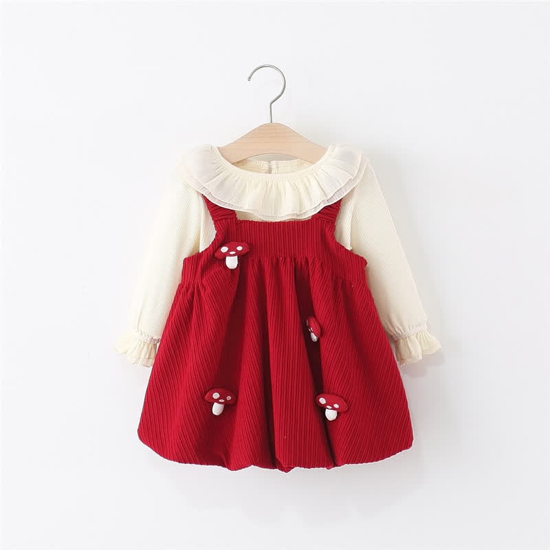 2-teiliges Set aus Kleid und Spitze mit Pilzmotiv für Baby - image 3