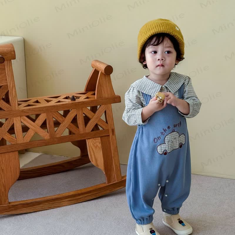 ON THE WAY Baby Glückliches Gesicht Auto Overalls - image 2