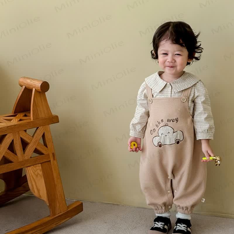 ON THE WAY Baby Glückliches Gesicht Auto Overalls - image 3