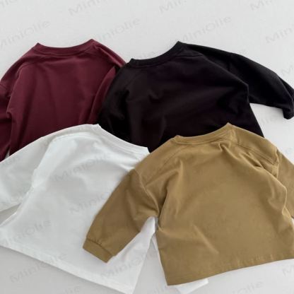 Einfarbig Casual-T-Shirt für Kind - image 2